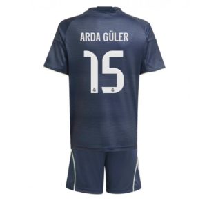 Real Madrid Arda Guler #15 Cheap Away Stadium Kit for Kids 2025-26 UK Sale