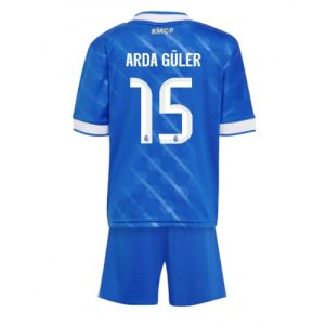 Real Madrid Arda Guler #15 Cheap Third Stadium Kit for Kids 2025-26 UK Sale