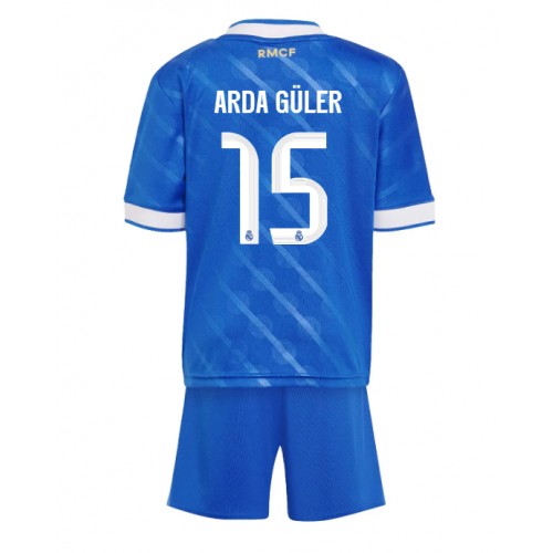 Real Madrid Arda Guler #15 Cheap Third Stadium Kit for Kids 2025-26 UK Sale