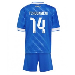 Real Madrid Aurelien Tchouameni #14 Cheap Third Stadium Kit for Kids 2025-26 UK Sale