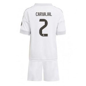 Real Madrid Daniel Carvajal #2 Cheap Home Stadium Kit for Kids 2025-26 UK Sale
