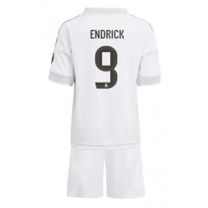 Real Madrid Endrick #9 Cheap Home Stadium Kit for Kids 2025-26 UK Sale