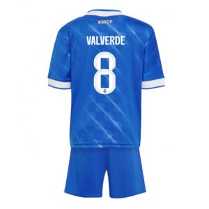 Real Madrid Federico Valverde #8 Cheap Third Stadium Kit for Kids 2025-26 UK Sale