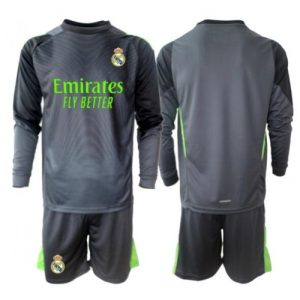 Real Madrid Goalkeeper Cheap Third Stadium Kit for Kids 2025-26 Long Sleeve (+ pants)