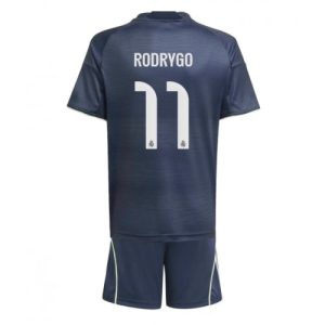 Real Madrid Rodrygo Goes #11 Cheap Away Stadium Kit for Kids 2025-26 UK Sale
