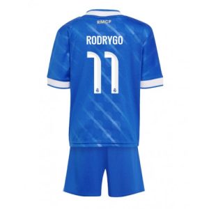 Real Madrid Rodrygo Goes #11 Cheap Third Stadium Kit for Kids 2025-26 UK Sale