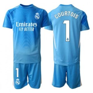 Real Madrid Thibaut Courtois #1 Goalkeeper Cheap Home Stadium Kit for Kids 2025-26 UK Sale