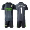 Real Madrid Thibaut Courtois #1 Goalkeeper Cheap Third Stadium Kit for Kids 2025-26 UK Sale