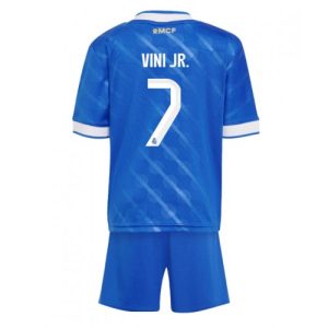 Real Madrid Vinicius Junior #7 Cheap Third Stadium Kit for Kids 2025-26 UK Sale