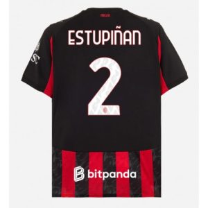 AC Milan Pervis Estupinan #2 Cheap Home Stadium Shirt 2025-26 Sale