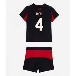 AC Milan Samuele Ricci #4 Cheap Home Stadium Kit for Kids 2025-26 Sale (+ pants)