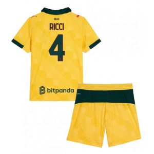 AC Milan Samuele Ricci #4 Cheap Third Stadium Kit for Kids 2025-26 Sale (+ pants)