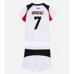 AC Milan Santiago Gimenez #7 Cheap Away Stadium Kit for Kids 2025-26 Sale (+ pants)