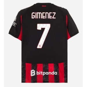 AC Milan Santiago Gimenez #7 Cheap Home Stadium Shirt 2025-26 Sale