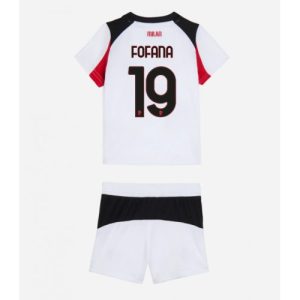 AC Milan Youssouf Fofana #19 Cheap Away Stadium Kit for Kids 2025-26 Sale (+ pants)