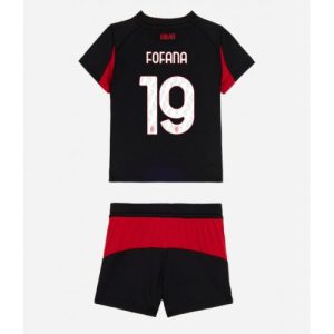 AC Milan Youssouf Fofana #19 Cheap Home Stadium Kit for Kids 2025-26 Sale (+ pants)