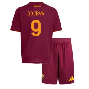 AS Roma Artem Dovbyk #9 Cheap Home Stadium Kit for Kids 2025-26 UK Sale