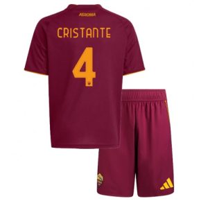 AS Roma Bryan Cristante #4 Cheap Home Stadium Kit for Kids 2025-26 UK Sale