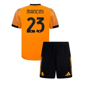 AS Roma Gianluca Mancini #23 Cheap Away Stadium Kit for Kids 2025-26 UK Sale