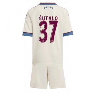 Ajax Josip Sutalo #37 Cheap Third Stadium Kit for Kids 2025-26 UK Sale