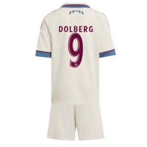 Ajax Kasper Dolberg #9 Cheap Third Stadium Kit for Kids 2025-26 UK Sale