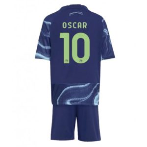 Ajax Oscar Gloukh #10 Cheap Away Stadium Kit for Kids 2025-26 UK Sale