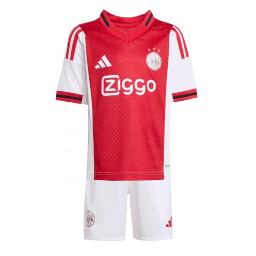 Ajax Oscar Gloukh #10 Cheap Home Stadium Kit for Kids 2025-26 UK Sale