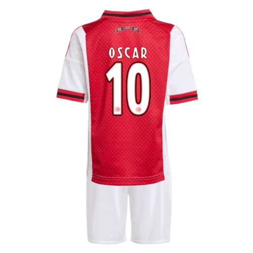 Ajax Oscar Gloukh #10 Cheap Home Stadium Kit for Kids 2025-26 UK Sale