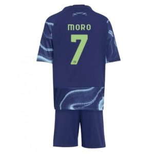 Ajax Raul Moro #7 Cheap Away Stadium Kit for Kids 2025-26 UK Sale