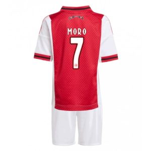 Ajax Raul Moro #7 Cheap Home Stadium Kit for Kids 2025-26 UK Sale