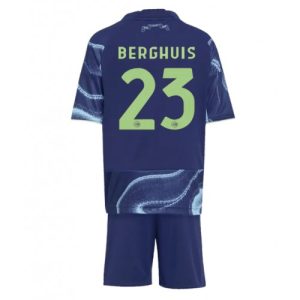 Ajax Steven Berghuis #23 Cheap Away Stadium Kit for Kids 2025-26 UK Sale