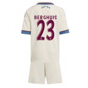Ajax Steven Berghuis #23 Cheap Third Stadium Kit for Kids 2025-26 UK Sale