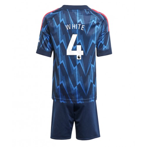 Arsenal Ben White #4 Cheap Away Stadium Kit Kids 2025-26 For Sale