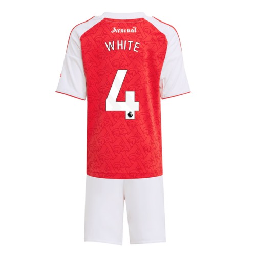 Arsenal Ben White #4 Cheap Home Stadium Kit Kids 2025-26 For Sale