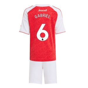 Arsenal Gabriel Magalhaes #6 Cheap Home Stadium Kit Kids 2025-26 For Sale