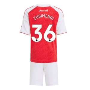 Arsenal Martin Zubimendi #36 Cheap Home Stadium Kit Kids 2025-26 For Sale