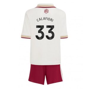 Arsenal Riccardo Calafiori #33 Cheap Third Stadium Kit Kids 2025-26 For Sale