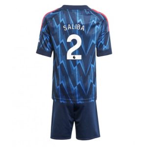Arsenal William Saliba #2 Cheap Away Stadium Kit Kids 2025-26 For Sale