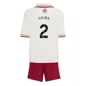 Arsenal William Saliba #2 Cheap Third Stadium Kit Kids 2025-26 For Sale