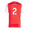 Arsenal William Saliba #2 Home Stadium Shirt 2025-26 UK Sale