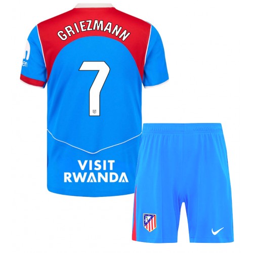 Atletico Madrid Antoine Griezmann #7 Cheap Third Stadium Kit 2025-26 football kit kids