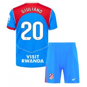 Atletico Madrid Giuliano Simeone #20 Cheap Third Stadium Kit 2025-26 football kit kids