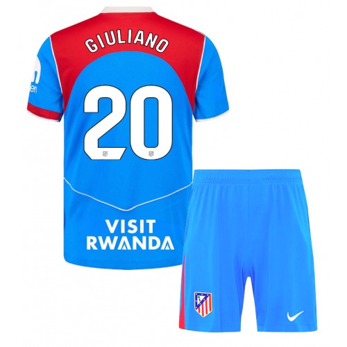 Atletico Madrid Giuliano Simeone #20 Cheap Third Stadium Kit 2025-26 football kit kids