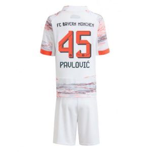 Bayern Munich Aleksandar Pavlovic #45 Cheap Away Stadium Kit Kids 2025-26 On Sale