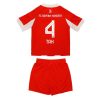Bayern Munich Jonathan Tah #4 Cheap Home Stadium Kit Kids 2025-26 On Sale