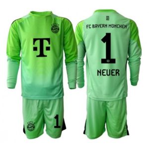 Bayern Munich Manuel Neuer #1 Goalkeeper Cheap Home Stadium Kit Kids 2025-26 Long Sleeve (+ pants)