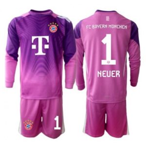 Bayern Munich Manuel Neuer #1 Goalkeeper Cheap Third Stadium Kit Kids 2025-26 Long Sleeve (+ pants)