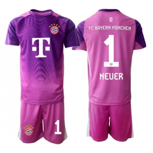 Bayern Munich Manuel Neuer #1 Goalkeeper Cheap Third Stadium Kit Kids 2025-26 On Sale