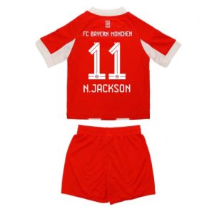 Bayern Munich Nicolas Jackson #11 Cheap Home Stadium Kit Kids 2025-26 On Sale