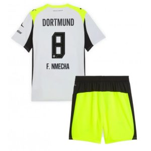 Borussia Dortmund BVB Felix Nmecha #8 Cheap Away Stadium Kit for Kids 2025-26 UK Sale
